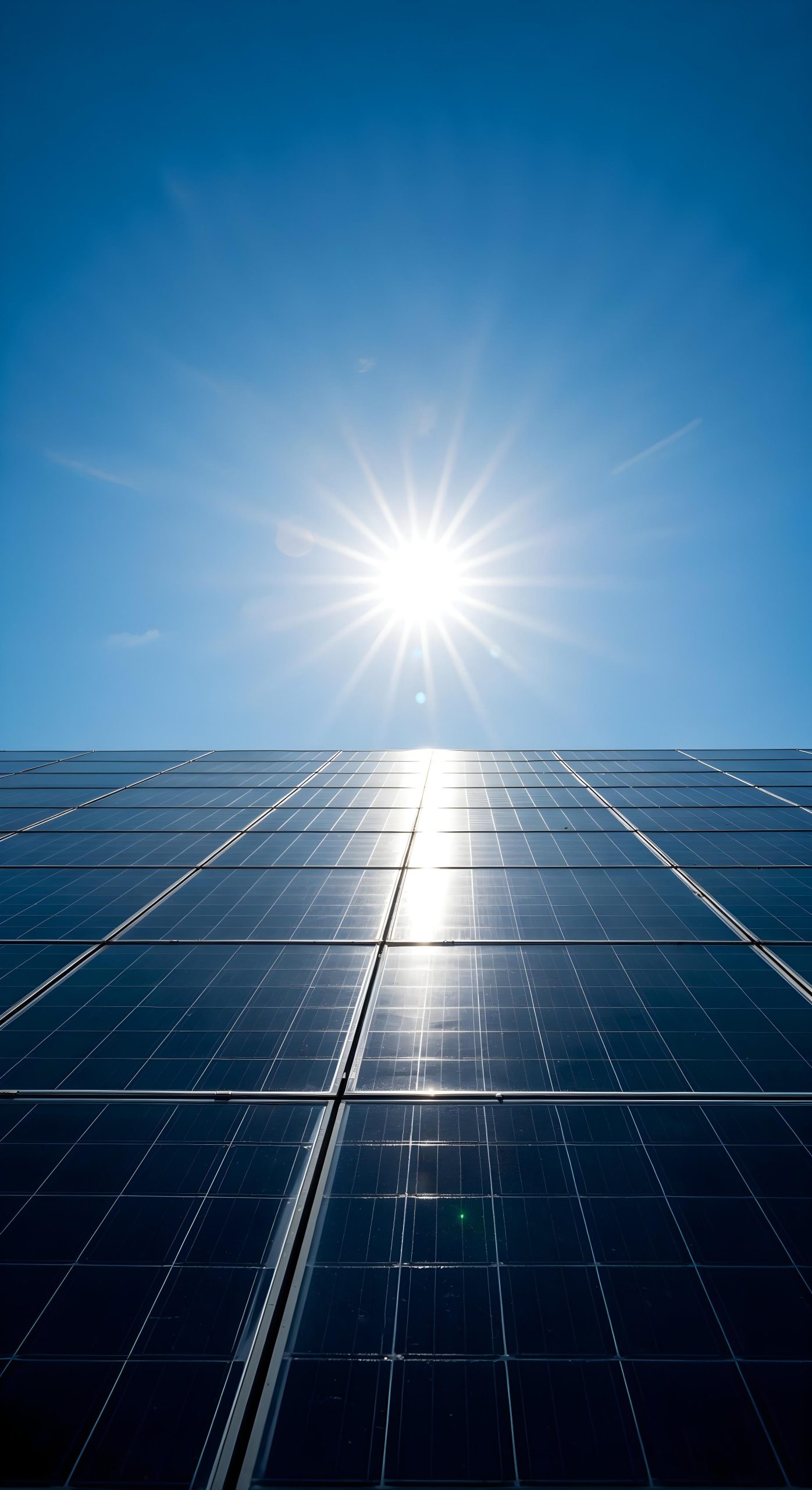 solar panels bright sun scaled
